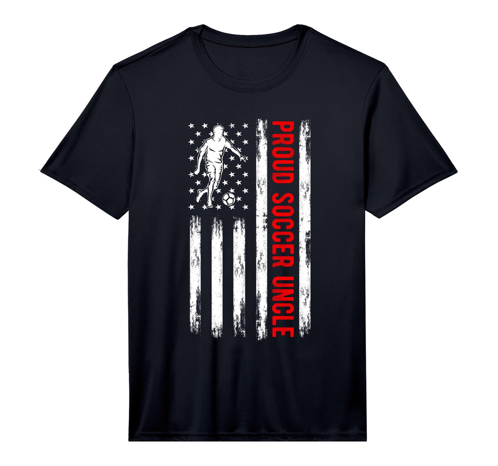 Mens Proud Soccer Uncle Usa Flag T-Shirt - Trendy Graphic for Adults