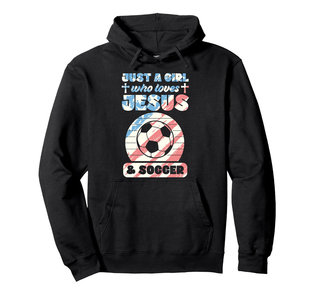 Just Who Loves Jesus And Soccer Hoodie - Aesthetic Graphic Men Women