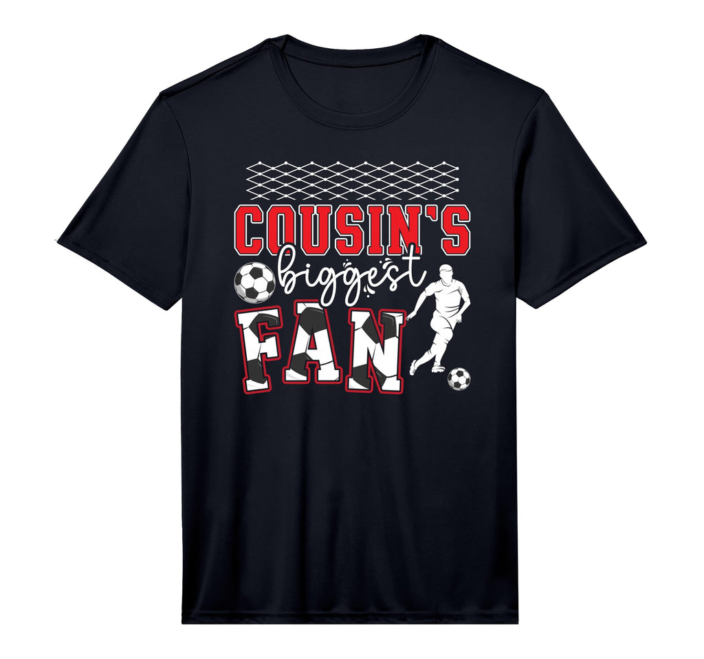 Biggest Fan Soccer Cousin Soccer Player T-Shirt - Custom Art Print Unisex