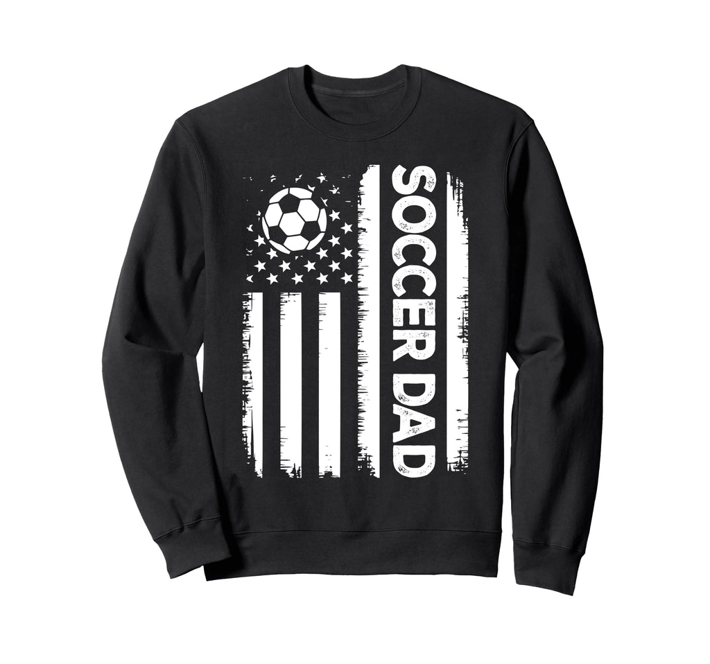 Soccer Dad American Flag Sweatshirt - Custom Art Print for Adults
