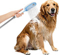 SR SUN RISE Dog Shower Attachment with 4 Adjustable Spray Modes, Pet Shower Attachment Hose for Easy Installation, Dog Shower for Bathing and Grooming, Indoor/Outdoor Use, 6.5-Foot Hose, Blue/White
