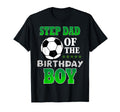 Step Dad Birthday Soccer Stars Outfit T-Shirt - Minimalist Print Unisex
