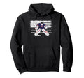 Usa Flag Ice Hockey Enthusiast Player Hoodie - Custom Art Print for Adults