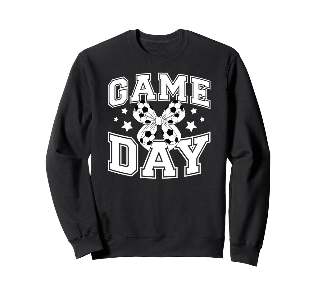 Game Day Coquette Soccer Game Day Sweatshirt - Novelty Apparel for Adults