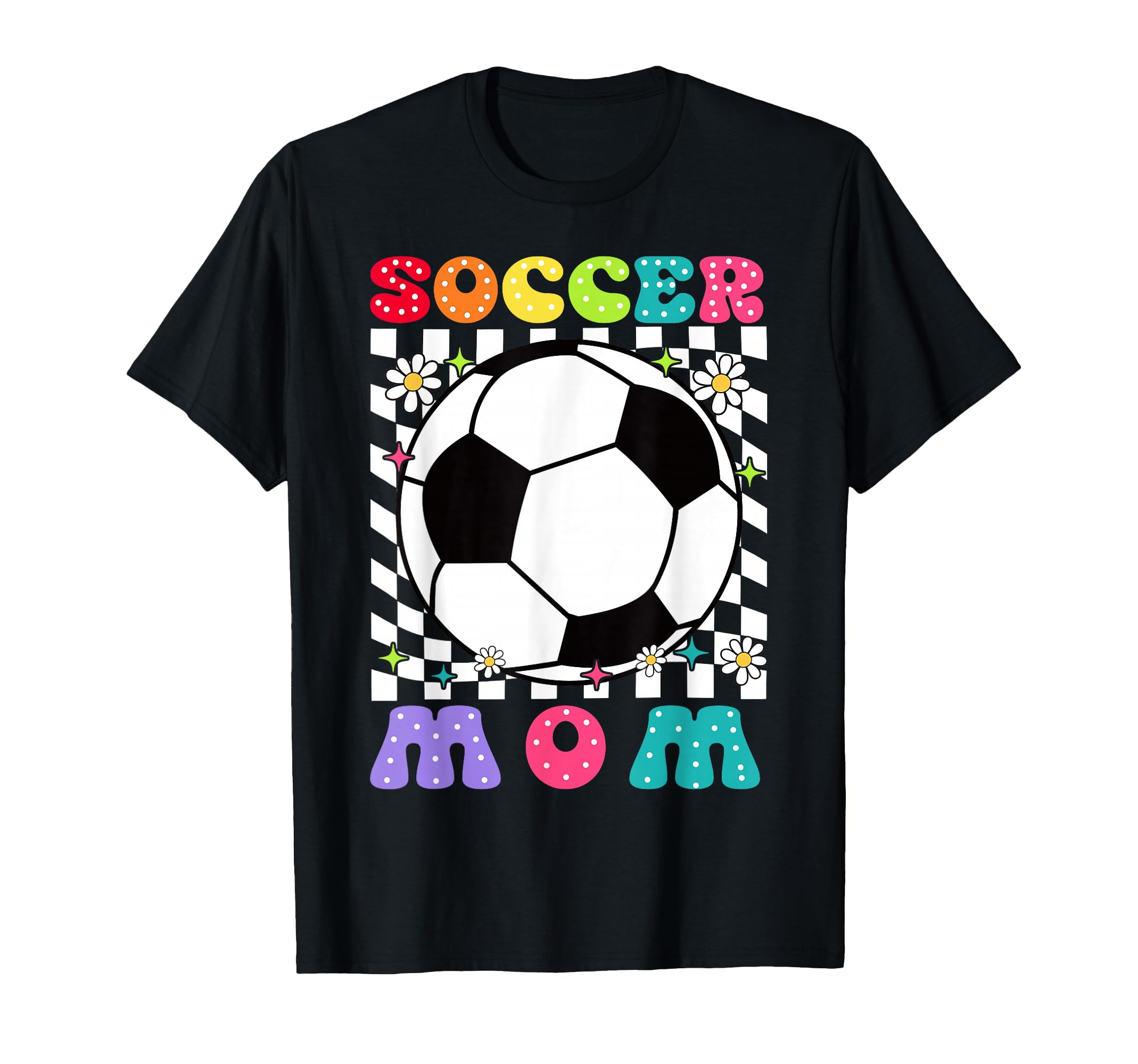 Soccer Mom Colorful Soccer Ball Mama T-Shirt - Novelty Apparel Unisex