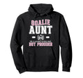 Hockey Goalie Aunt Hockey Keeper Aunt Hoodie - Unique Graphic Unisex