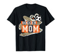 Soccer Mom Leopard Heart Mama Mommy T-Shirt - Trendy Graphic for Adults