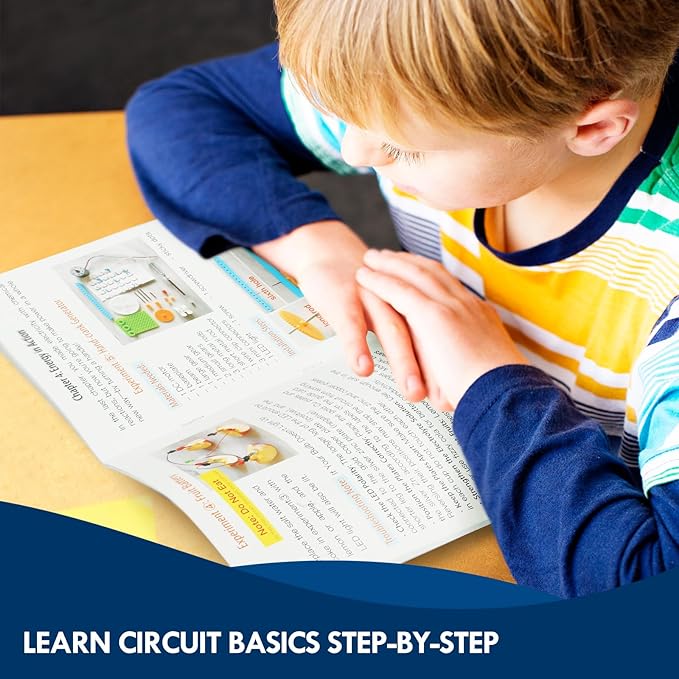 STEM Electric Circuit Kit for Kids Ages 8-12, Electrical Circuits Science Project Light Bulb Experiment, Educational STEAM Kits Electricity Toys Boys Girls Electronic Activities 6 7 8 9 10 12 Year Old