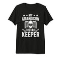 Mens Proud Hockey Keeper Papa Ice Hockey T-Shirt - Graphic Print Unisex