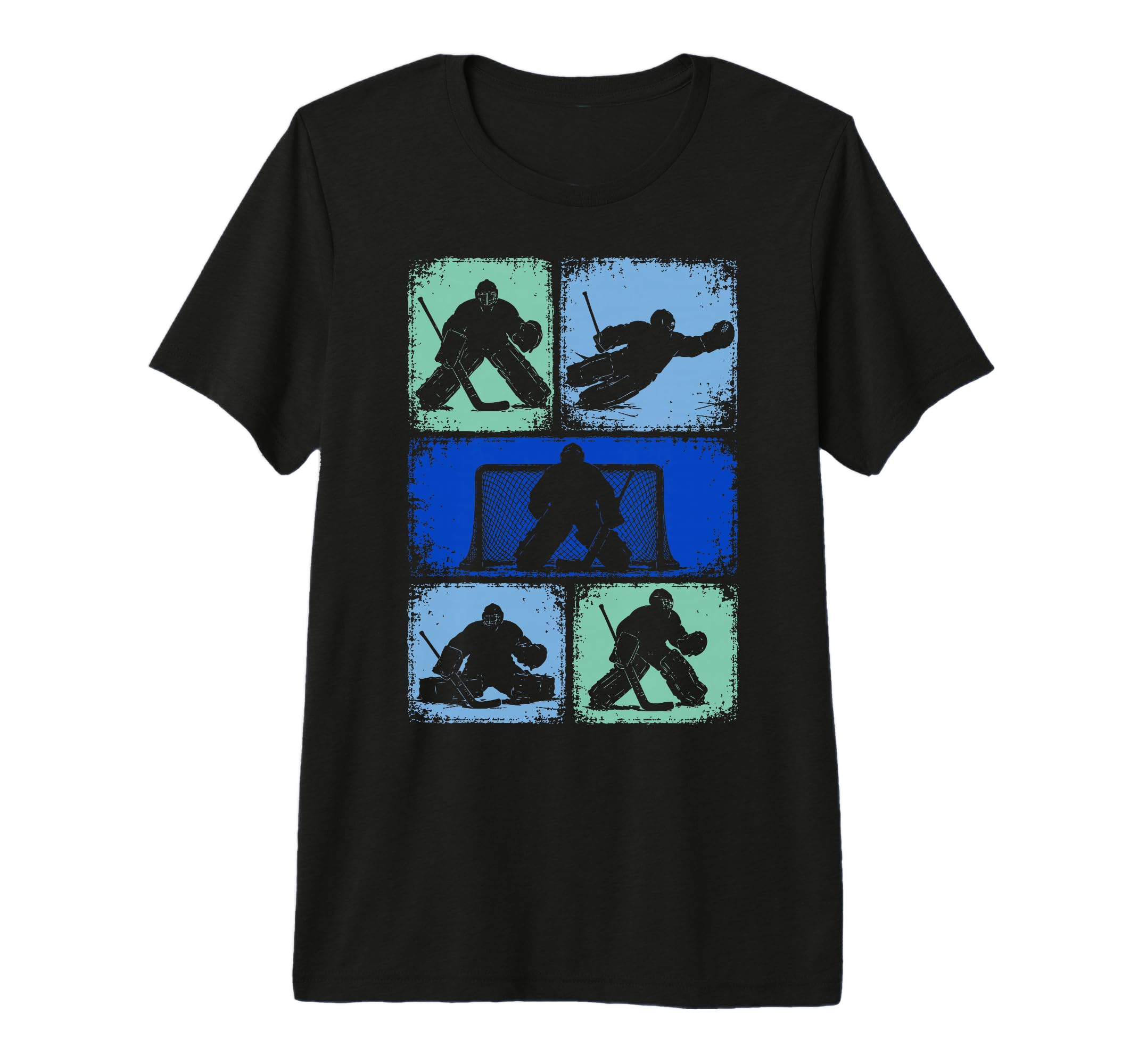Ice Hockey Goalkeeper Tri Blend T-Shirt - Aesthetic Graphic Unisex