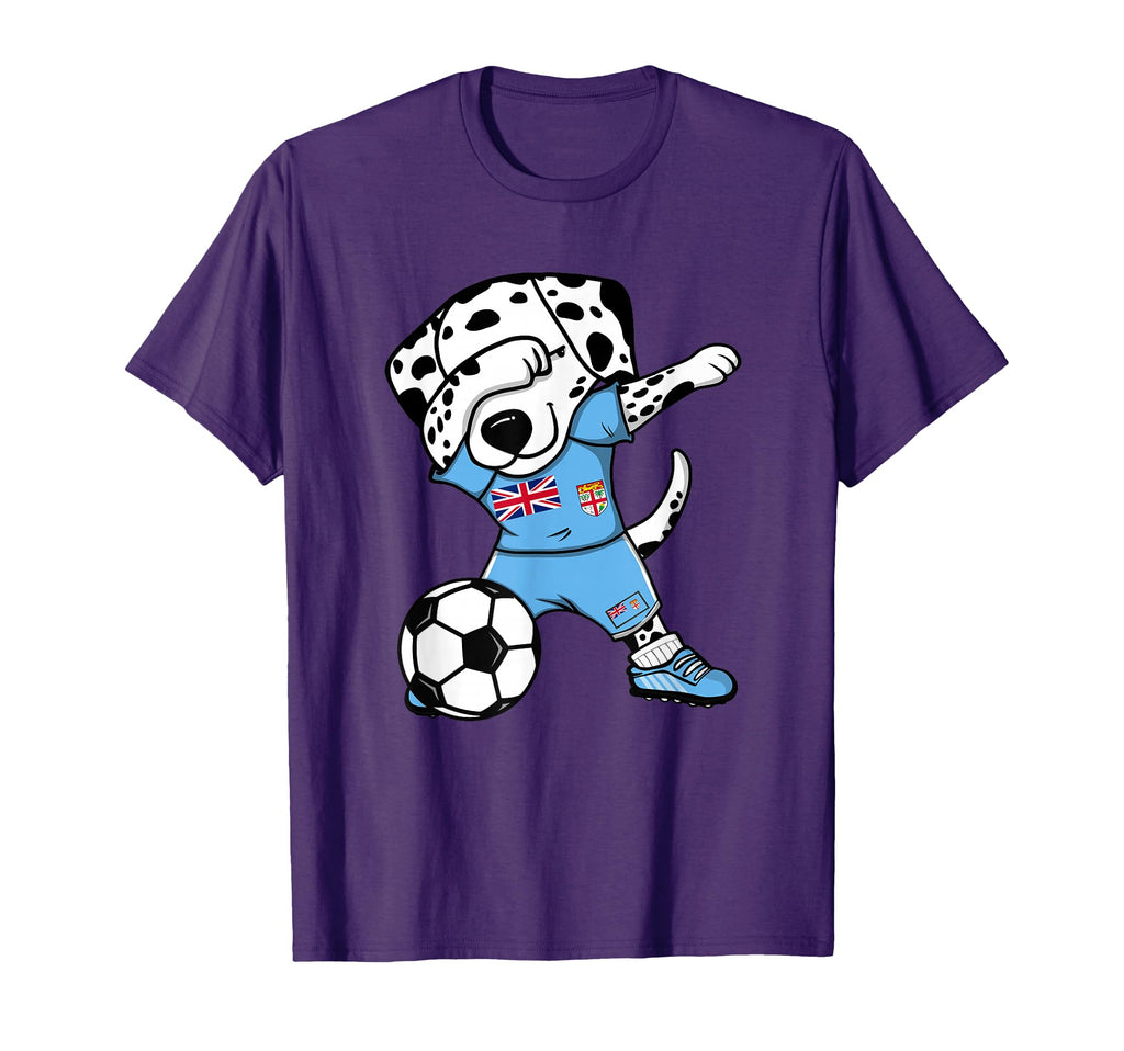 Dabbing Dalmatian Fiji Soccer Fans T-Shirt - Fun Novelty Design Unisex