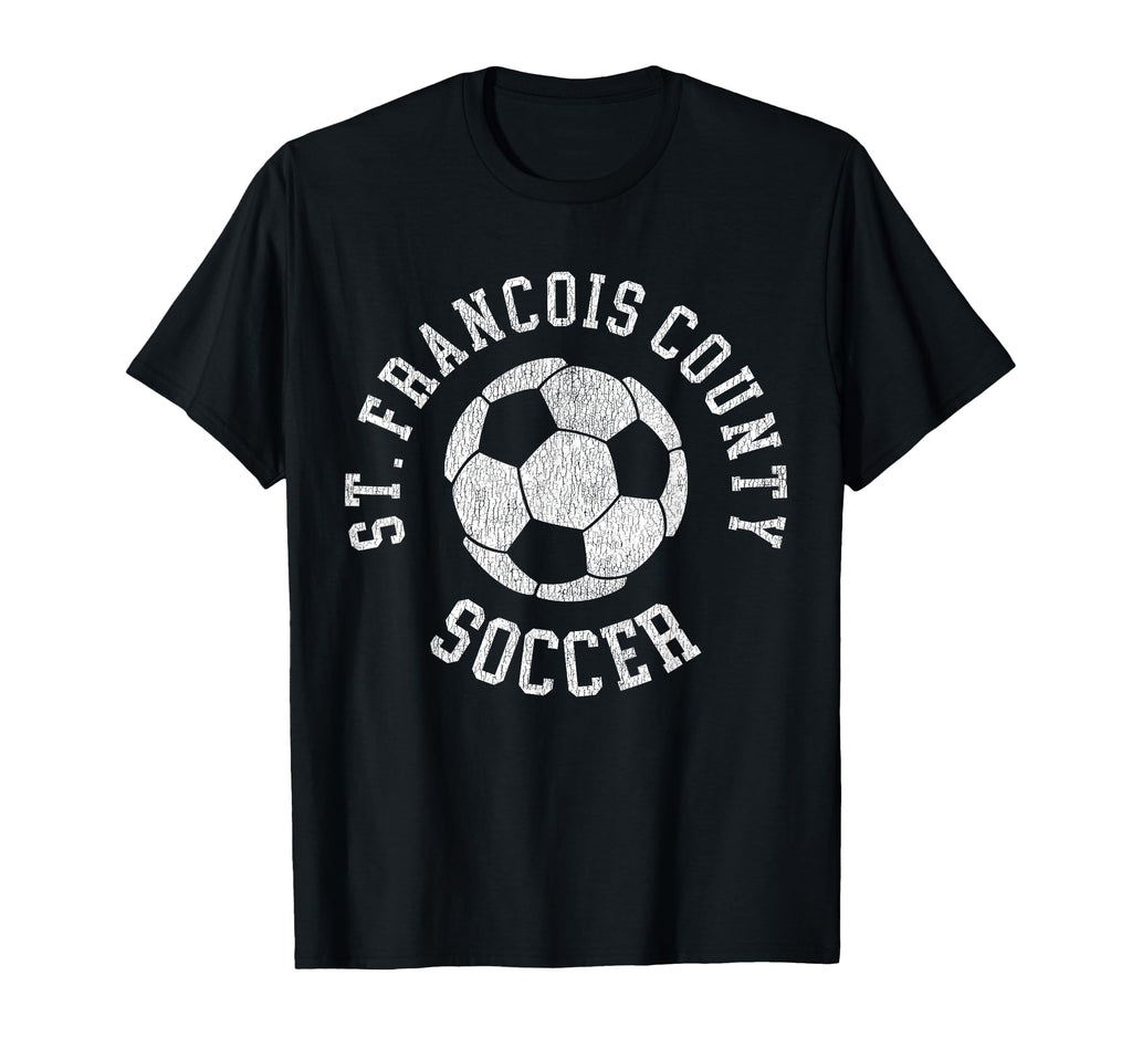 St Francois County Soccer Distressed T-Shirt - Unique Graphic for Adults