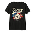 Soccer Independence Day 4Th July Tri T-Shirt - Minimalist Print Unisex