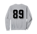 Number 89 Backside 80S 90S Team Jersey Sweatshirt - Graphic Print Unisex