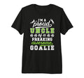 Mens Proud Soccer Goalkeeper Uncle T-Shirt - Trendy Graphic for Adults