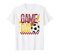 Game Day Soccer Season Maroon And Gold T-Shirt - Unique Graphic Men Women