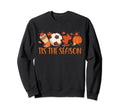 Tis Season Pumpkin Leaf Latte Fall Sweatshirt - Minimalist Print Men Women