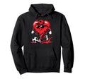 Valentine Soccer Heart Drip Sport Hoodie - Minimalist Print for Adults