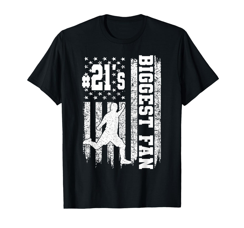 Soccer Biggest Fan Number 21 Proud T-Shirt - Aesthetic Graphic Men Women