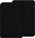 OLANLY Dog Door Mat Set 2-Piece 24x16, Absorbs Moisture and Dirt, Absorbent Non-Slip Washable Doormat, Quick Dry Chenille Mud Mat for Dogs, Entry Indoor Entryway Carpet for Inside Floor, Black