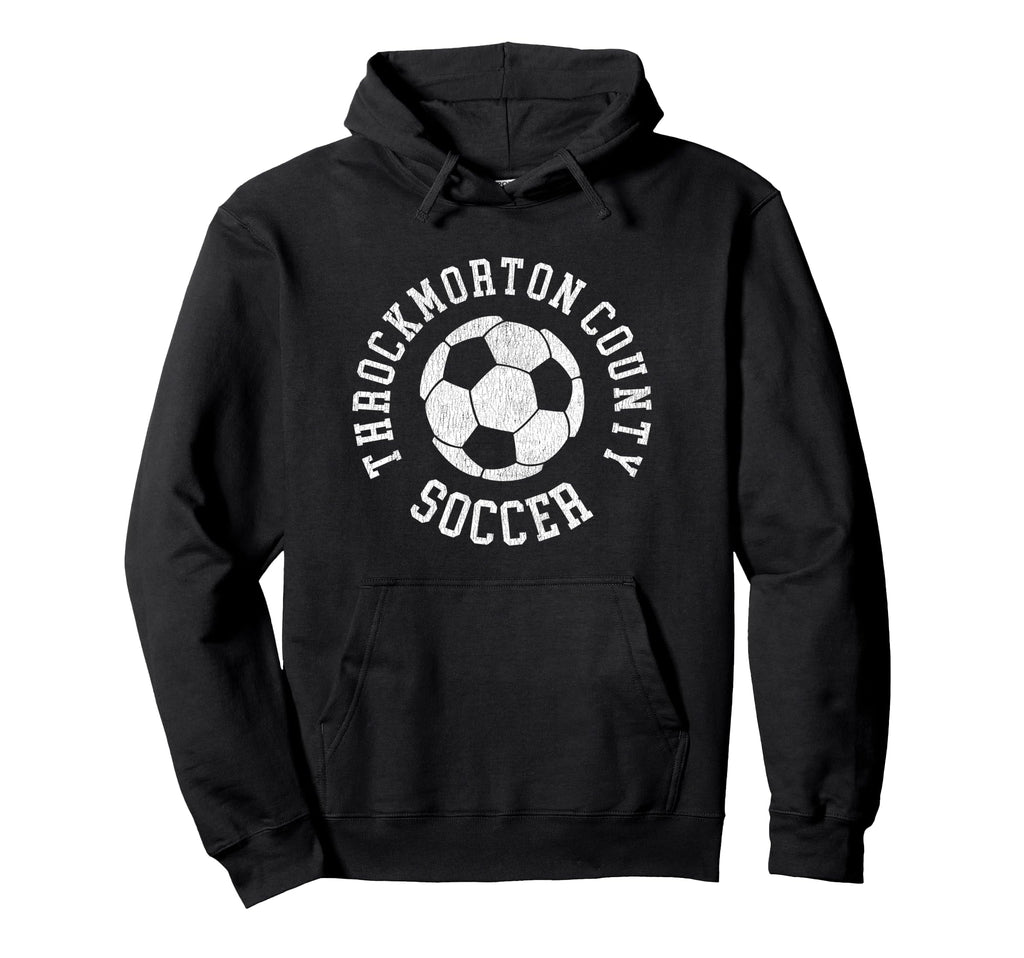 Throckmorton County Soccer Distressed Hoodie - Custom Art Print for Adults