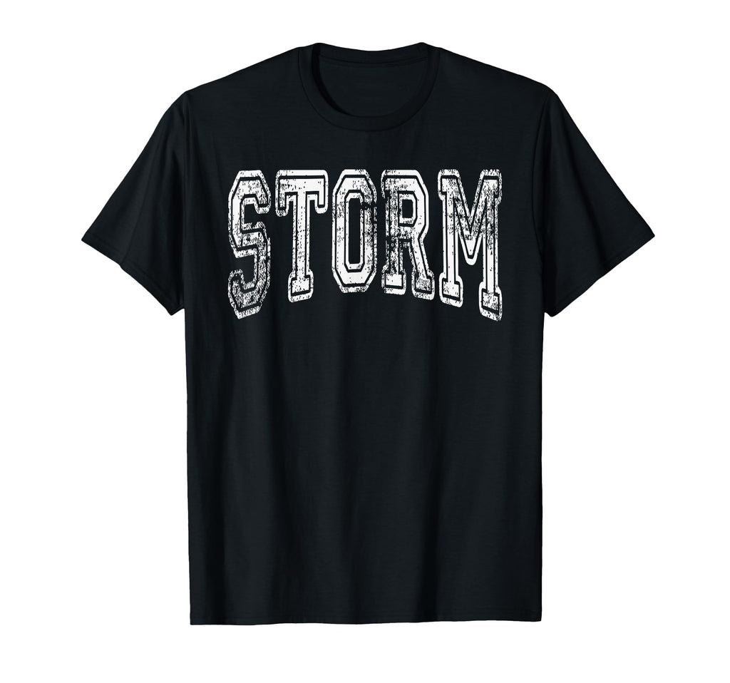 Storm Team Mascot Name Distressed T-Shirt - Graphic Print for Adults