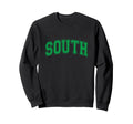 White South Team Colors Spirit Sweatshirt - Minimalist Print for Adults
