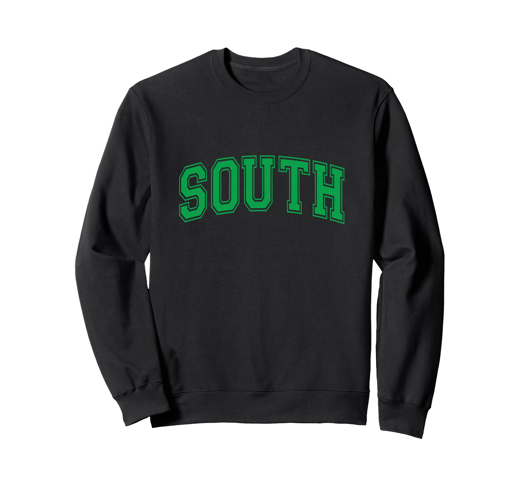 White South Team Colors Spirit Sweatshirt - Minimalist Print for Adults