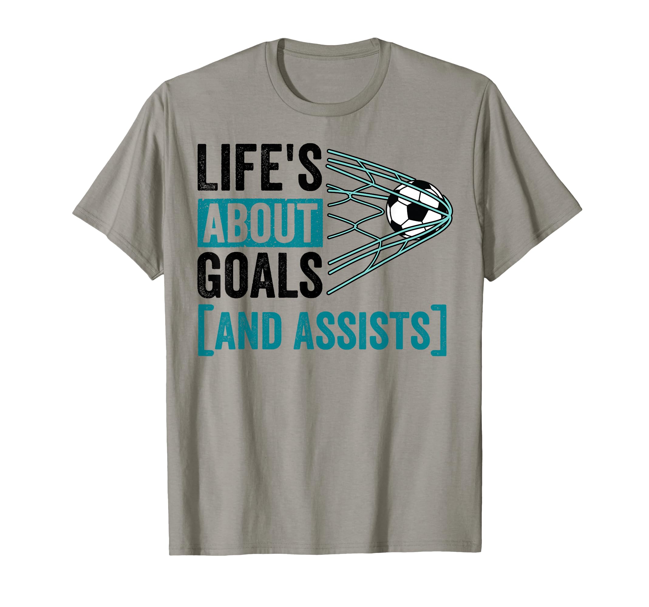 Soccer Player Lifes About Goals T-Shirt - Fun Novelty Design for Adults