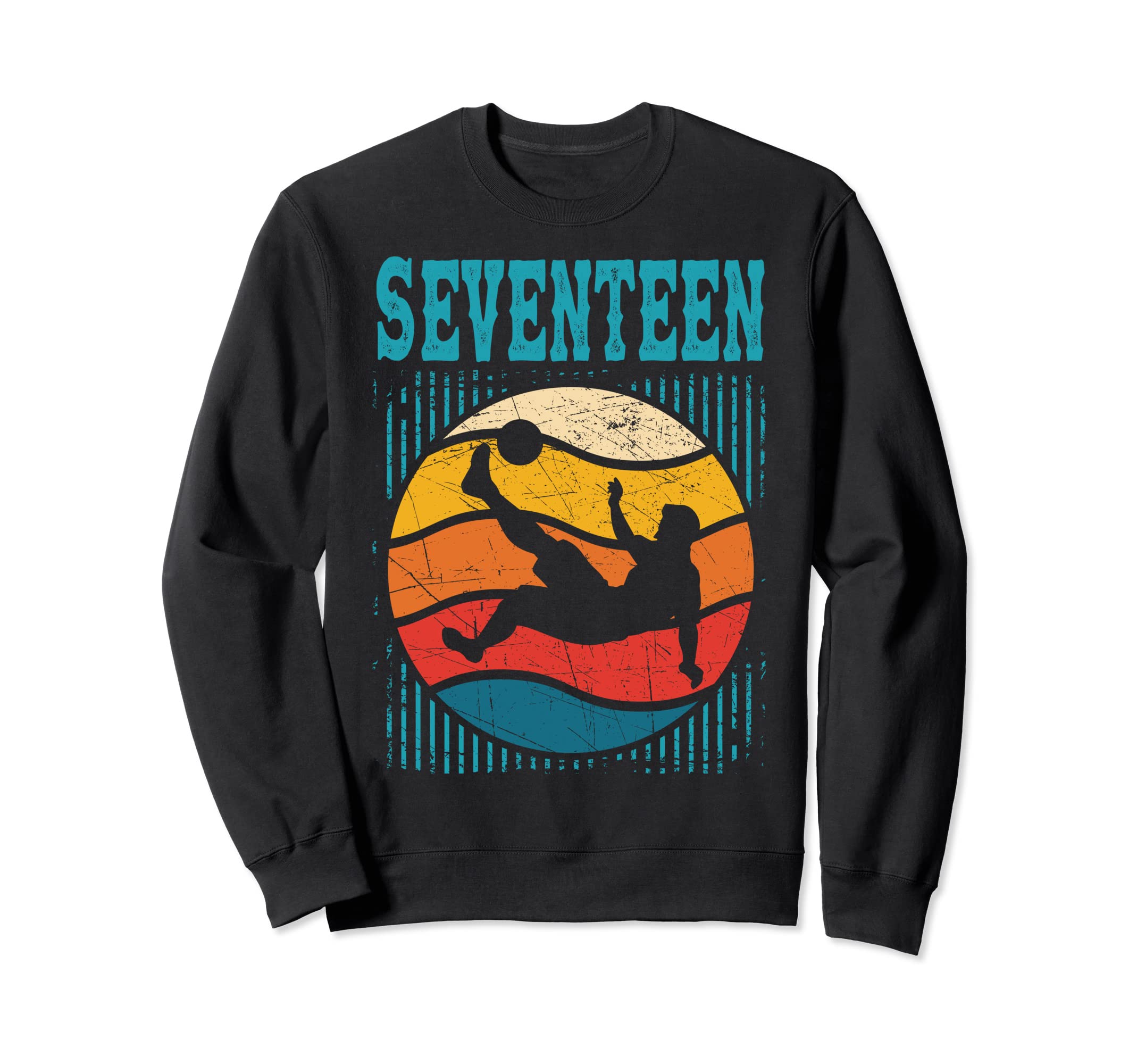 17Th Birthday Soccer 17 Years Old Sweatshirt - Minimalist Print Unisex