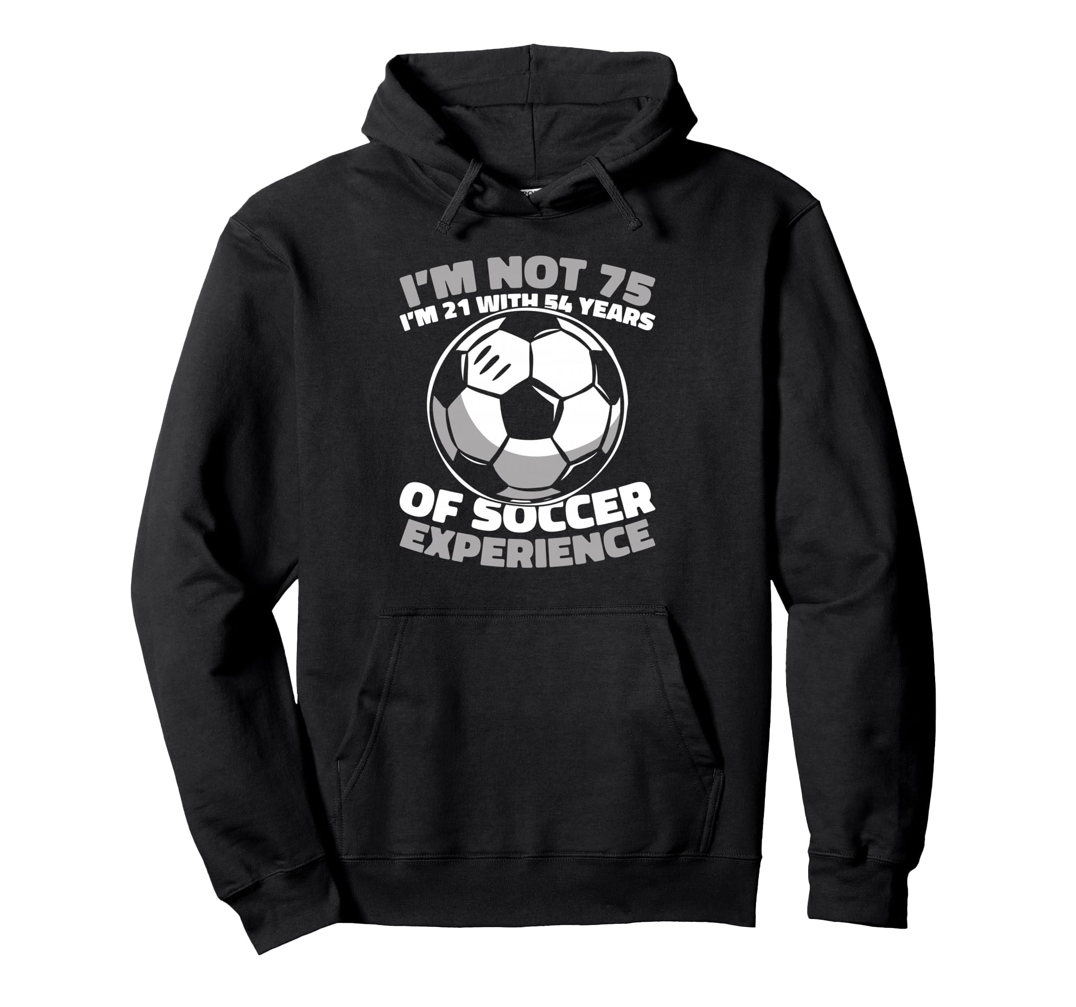 75 Years Old Sports Player Team Soccer Hoodie - Graphic Print for Adults