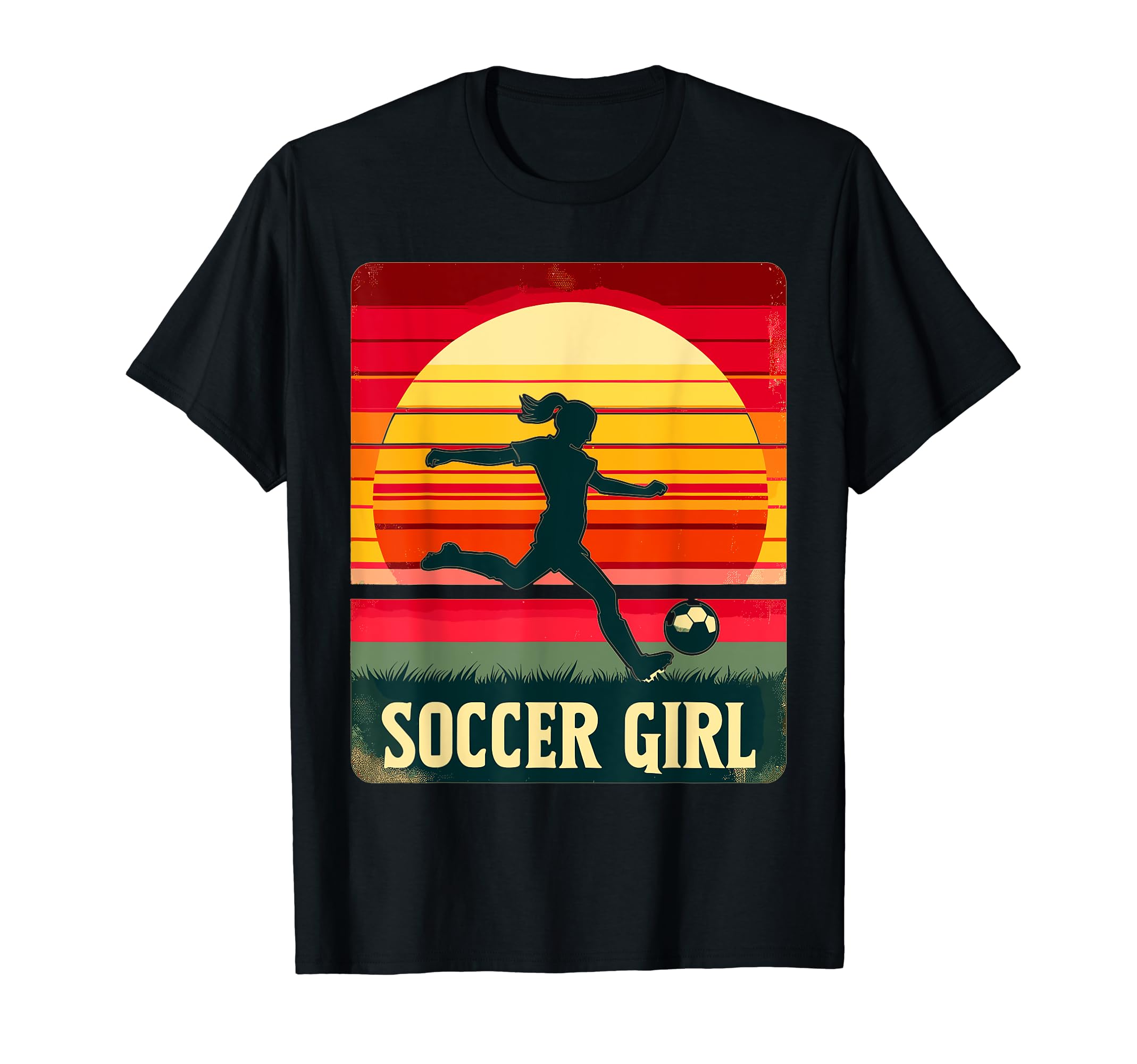 Soccer Sunset T-Shirt - Custom Art Print for Adults