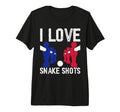 I Love Snake Shots Tri Blend T-Shirt - Trendy Graphic Unisex