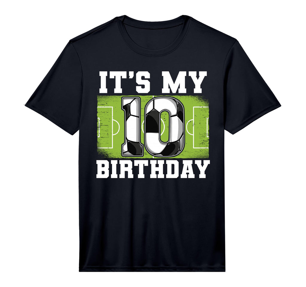 10Th Birthday Soccer Performance T-Shirt - Fun Novelty Design for Adults