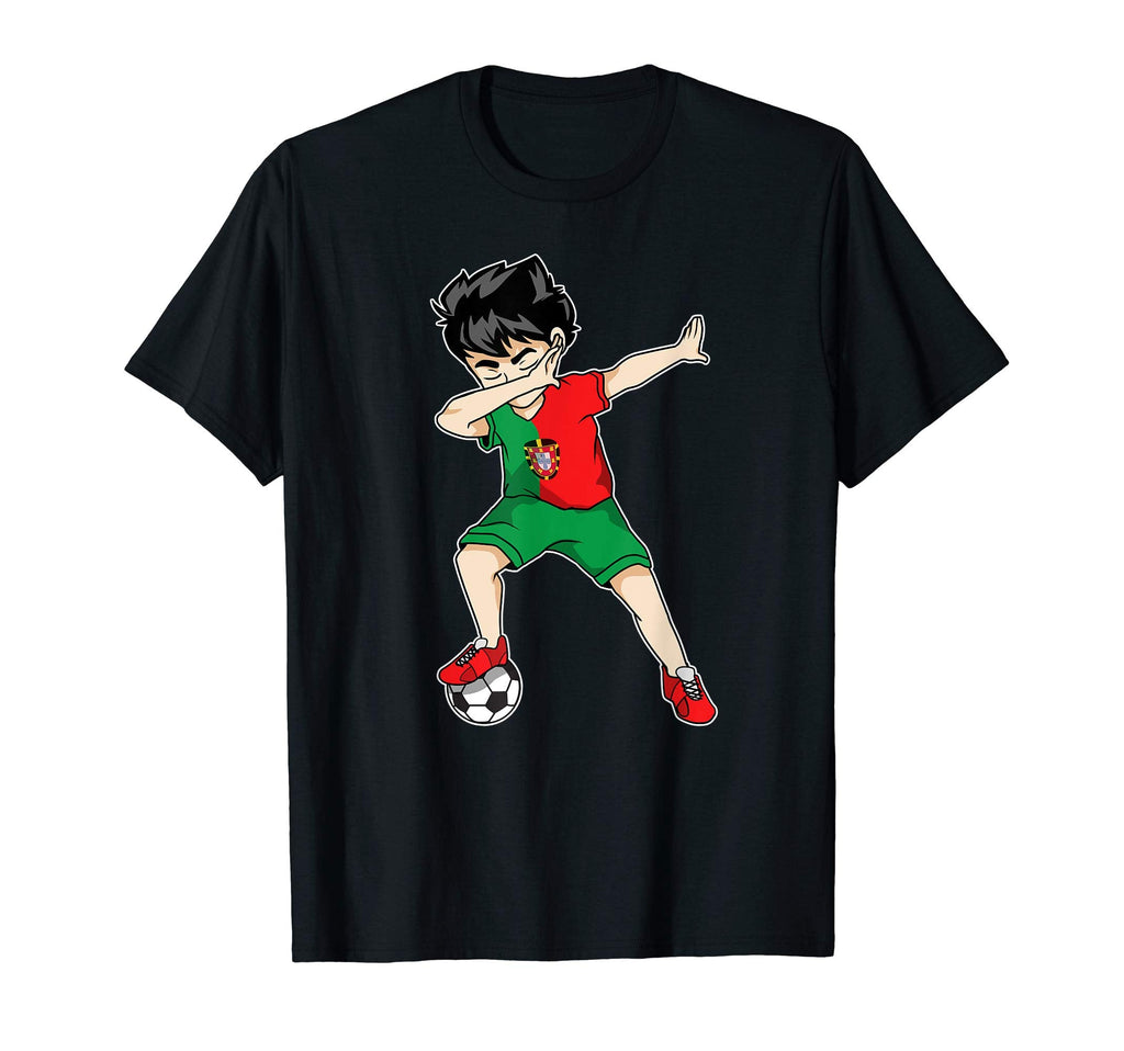 Dabbing Soccer Portugal Football T-Shirt - Trendy Graphic Unisex