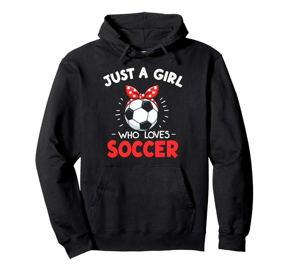 Just Who Loves Soccer Football Player Hoodie - Minimalist Print for Adults