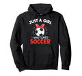 Just Who Loves Soccer Football Player Hoodie - Minimalist Print for Adults