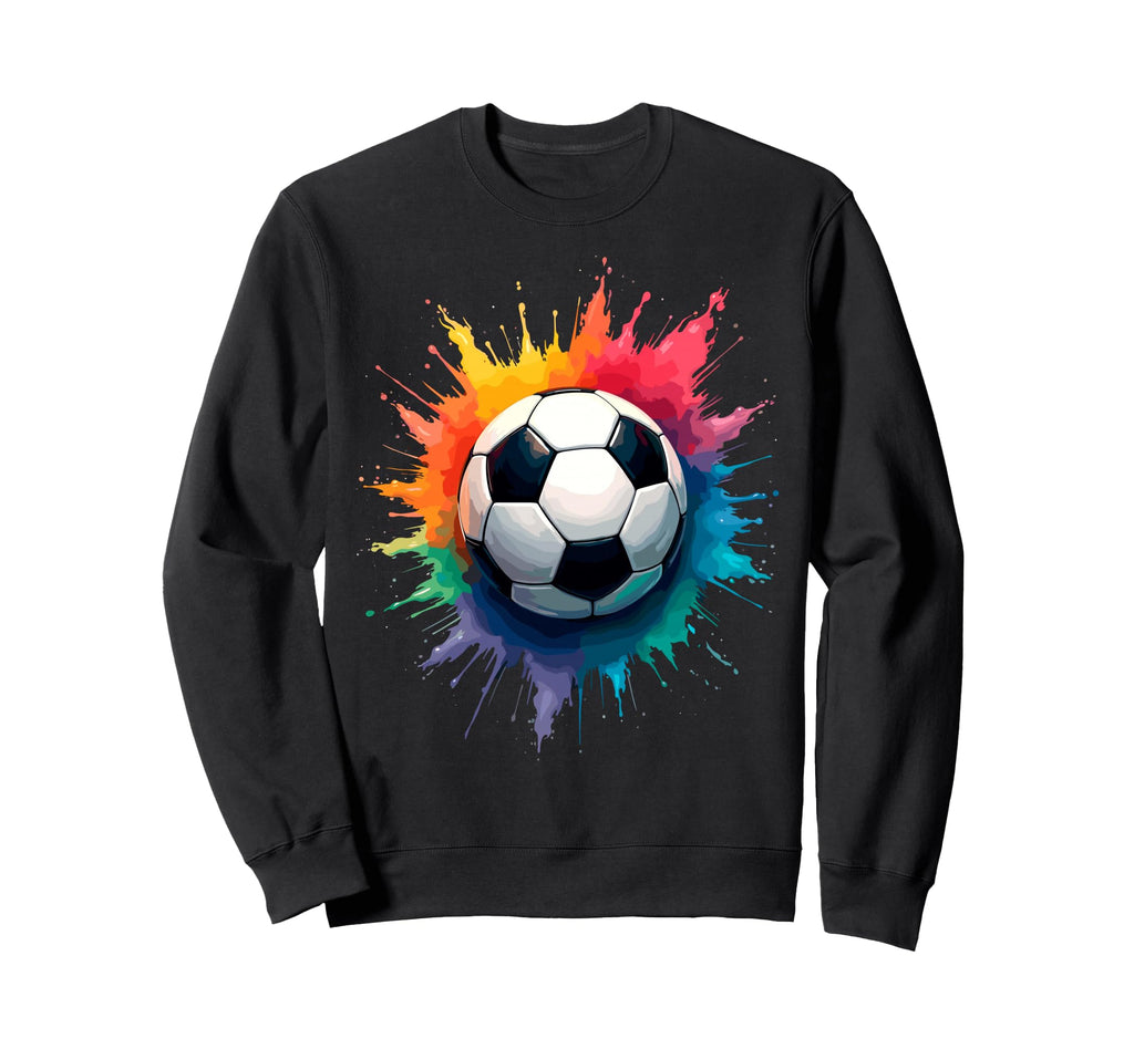 Colorful Splash Art Soccer Sweatshirt - Custom Art Print Men Women