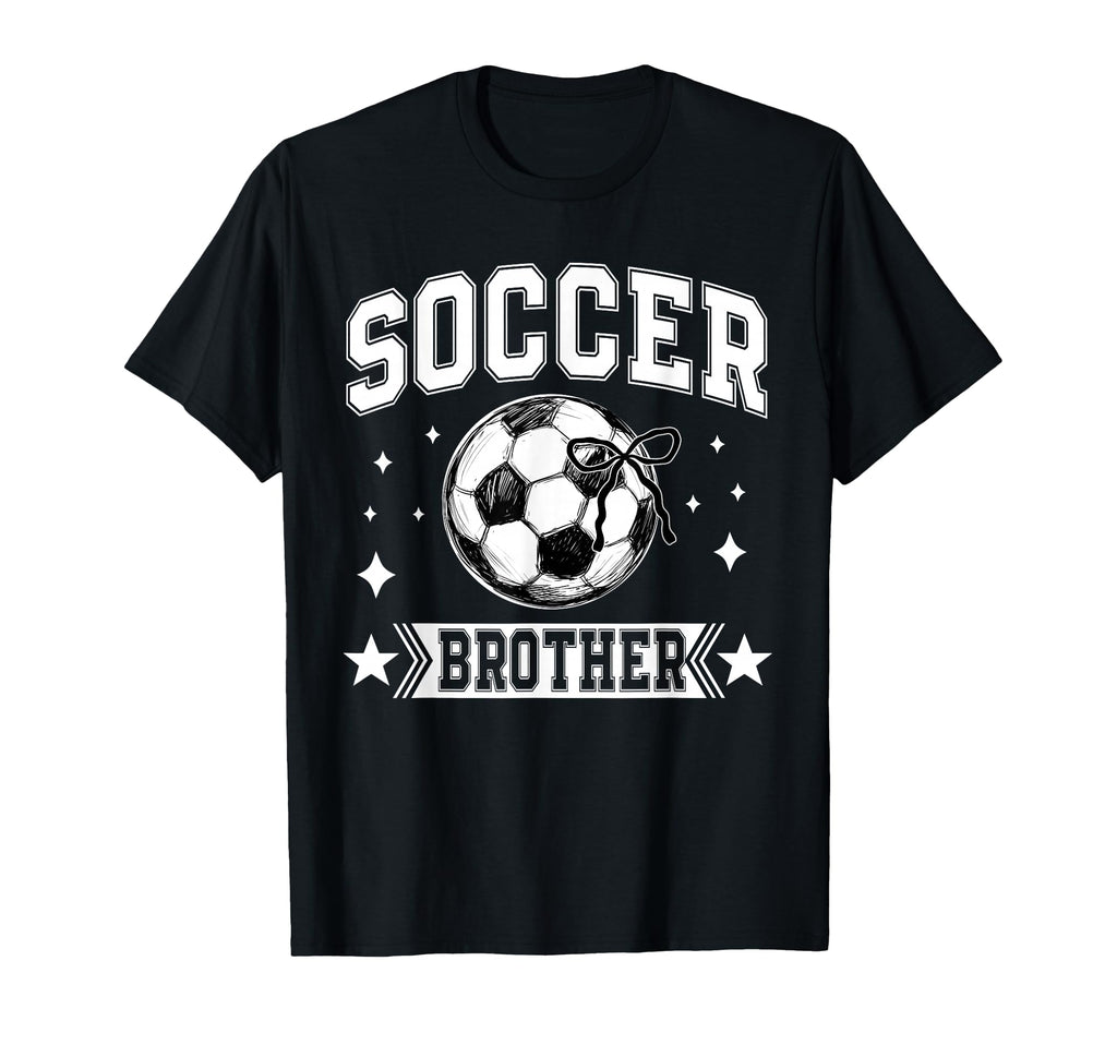Coquette Bow Soccer Brother Soccer T-Shirt - Fun Novelty Design Unisex