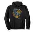 Trex Playing Soccer Sunflower Hoodie - Casual Everyday Wear Men Women
