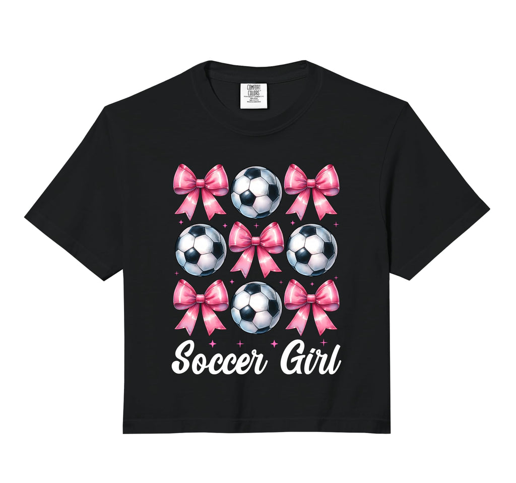 Soccer Coquette Bow Comfort Colors Sweatshirt - Trendy Graphic Men Women
