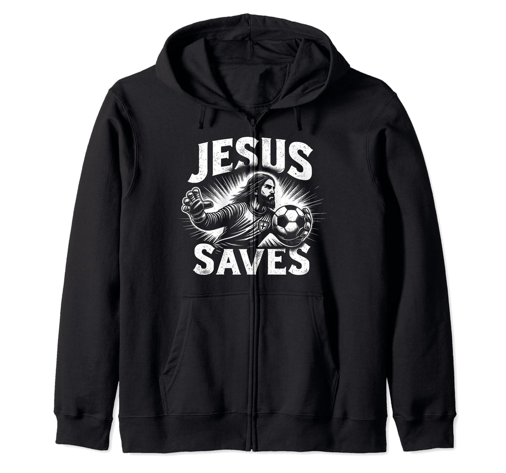 C J S Religious Christian Soccer Sweatshirt - Fun Novelty Design Unisex