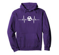 Soccer Heartbeat Soccer Ball Heartbeat Hoodie - Minimalist Print Men Women