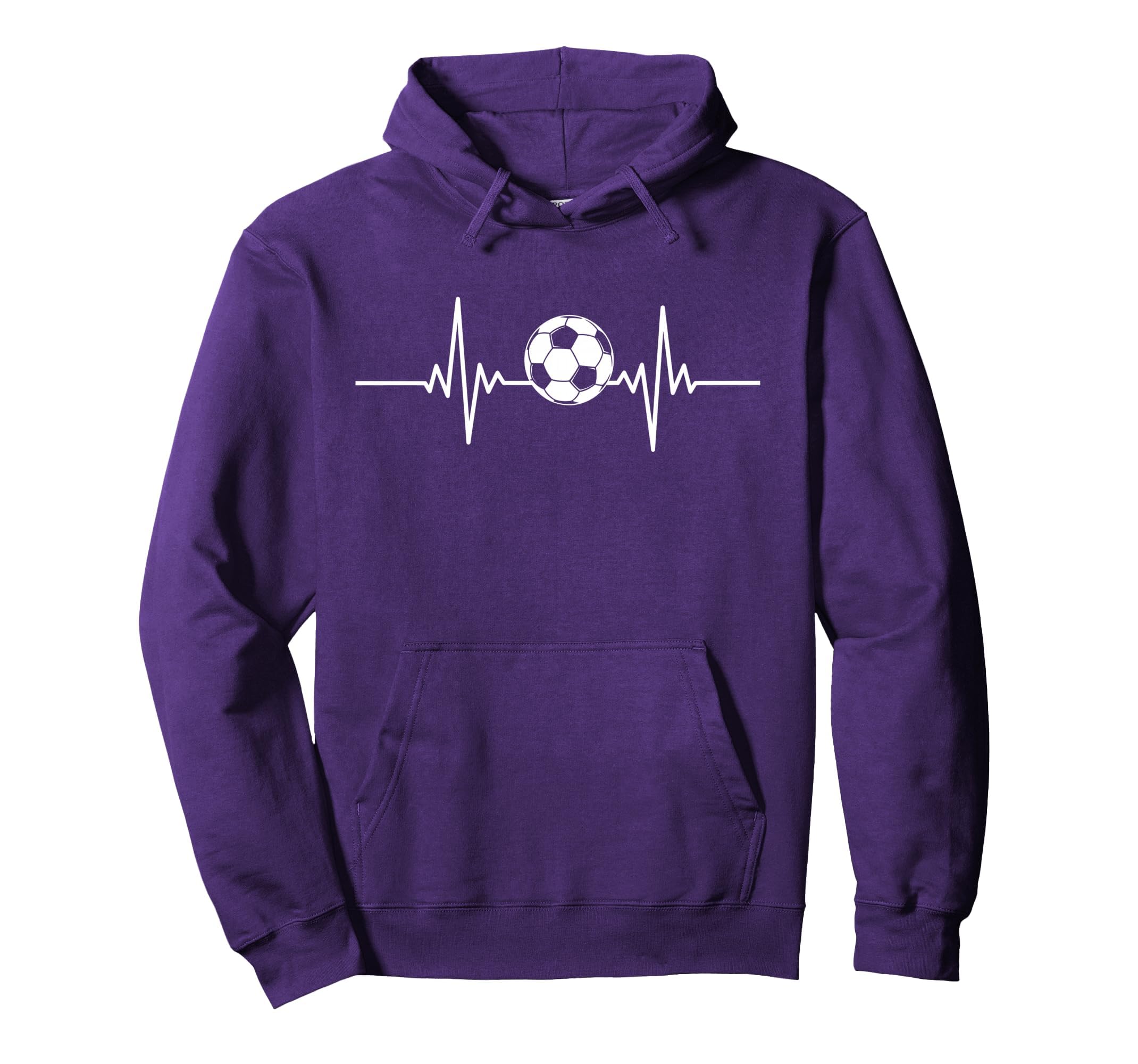 Soccer Heartbeat Soccer Ball Heartbeat Hoodie - Minimalist Print Men Women