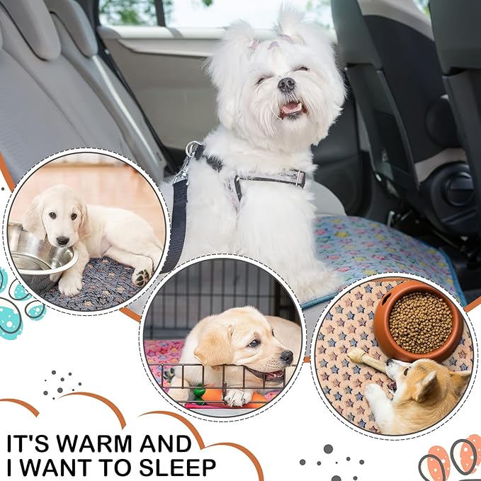 4 Pcs Waterproof Guinea Pig Blankets Washable Small Animal Fleece Bedding Absorbent Guinea Pig Cage Liners Reusable Pet Pee Pad Sleep Mat Pad Cover for Hamster Ferret (Star Pattern)