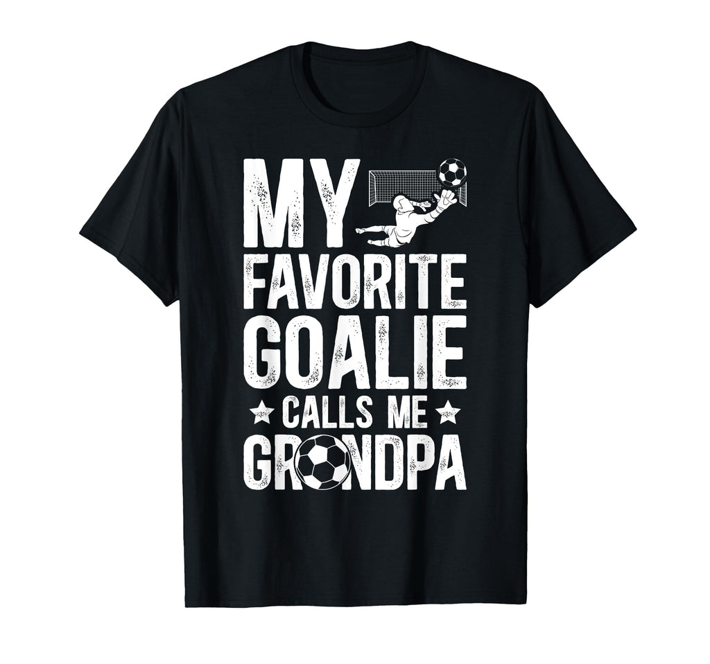 Proud Soccer Goalie Grandpa T-Shirt - Casual Everyday Wear for Adults