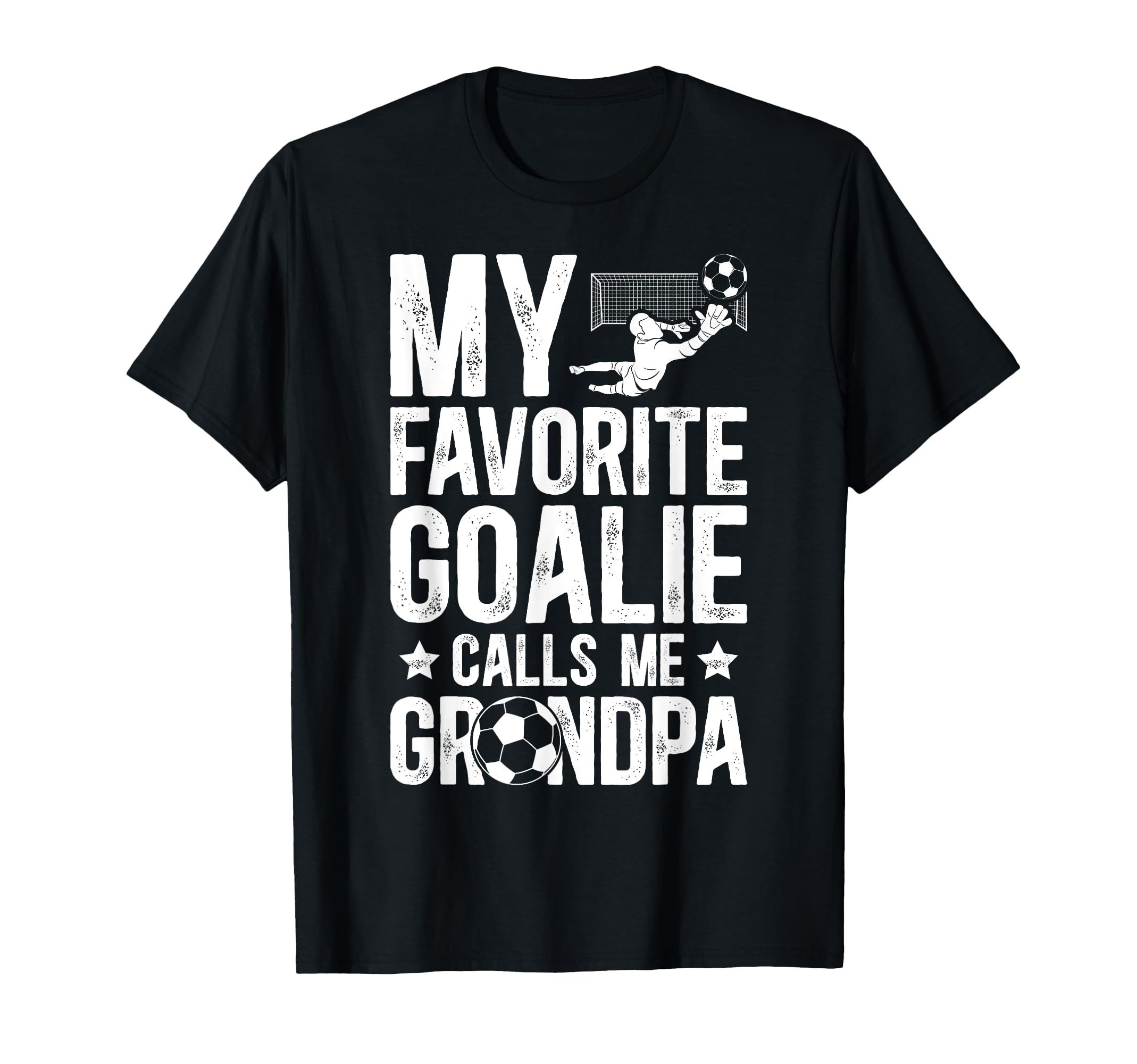 Proud Soccer Goalie Grandpa T-Shirt - Casual Everyday Wear for Adults