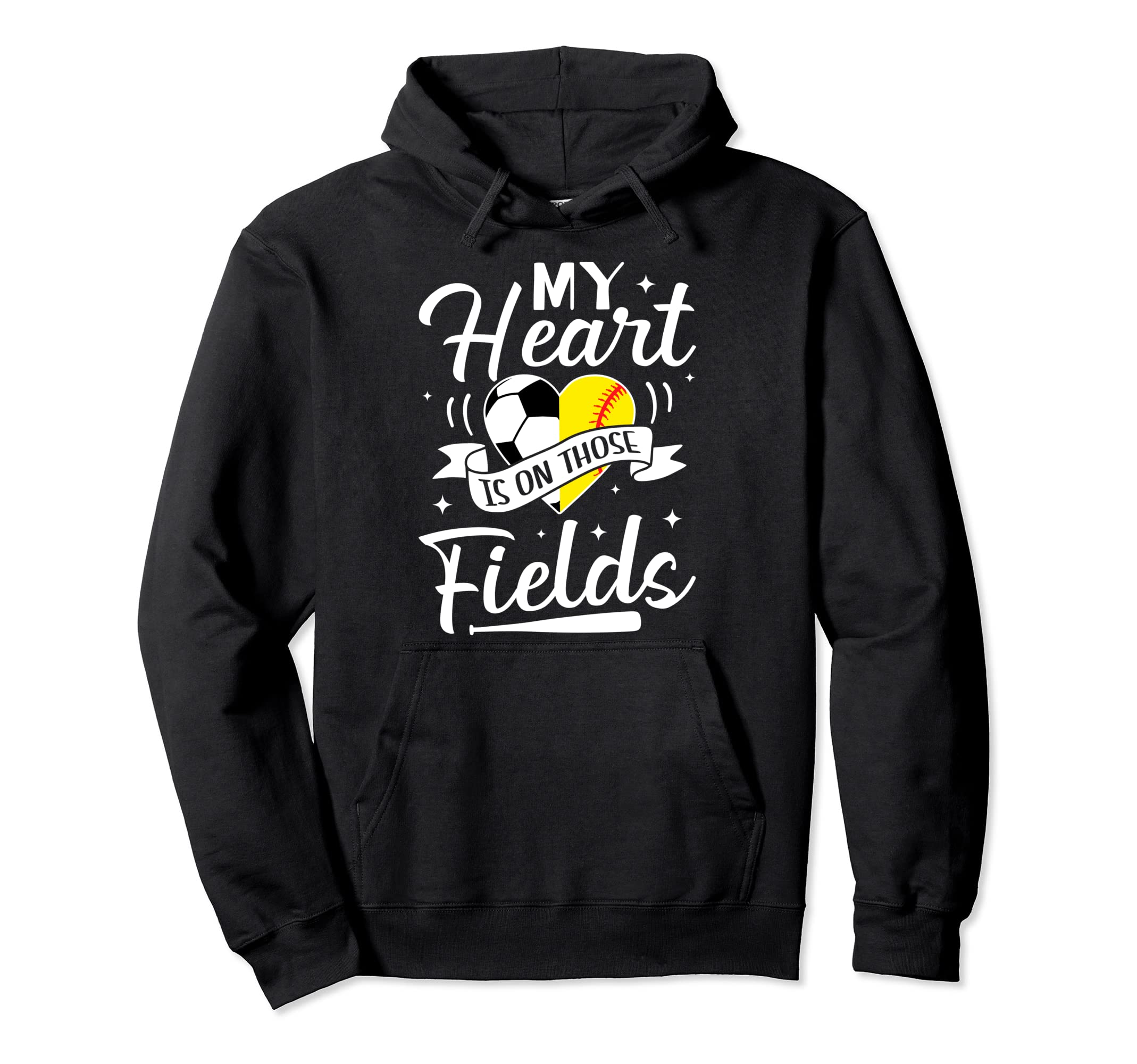 My Heart Is Those Fields Funny Soccer Hoodie - Minimalist Print Men Women