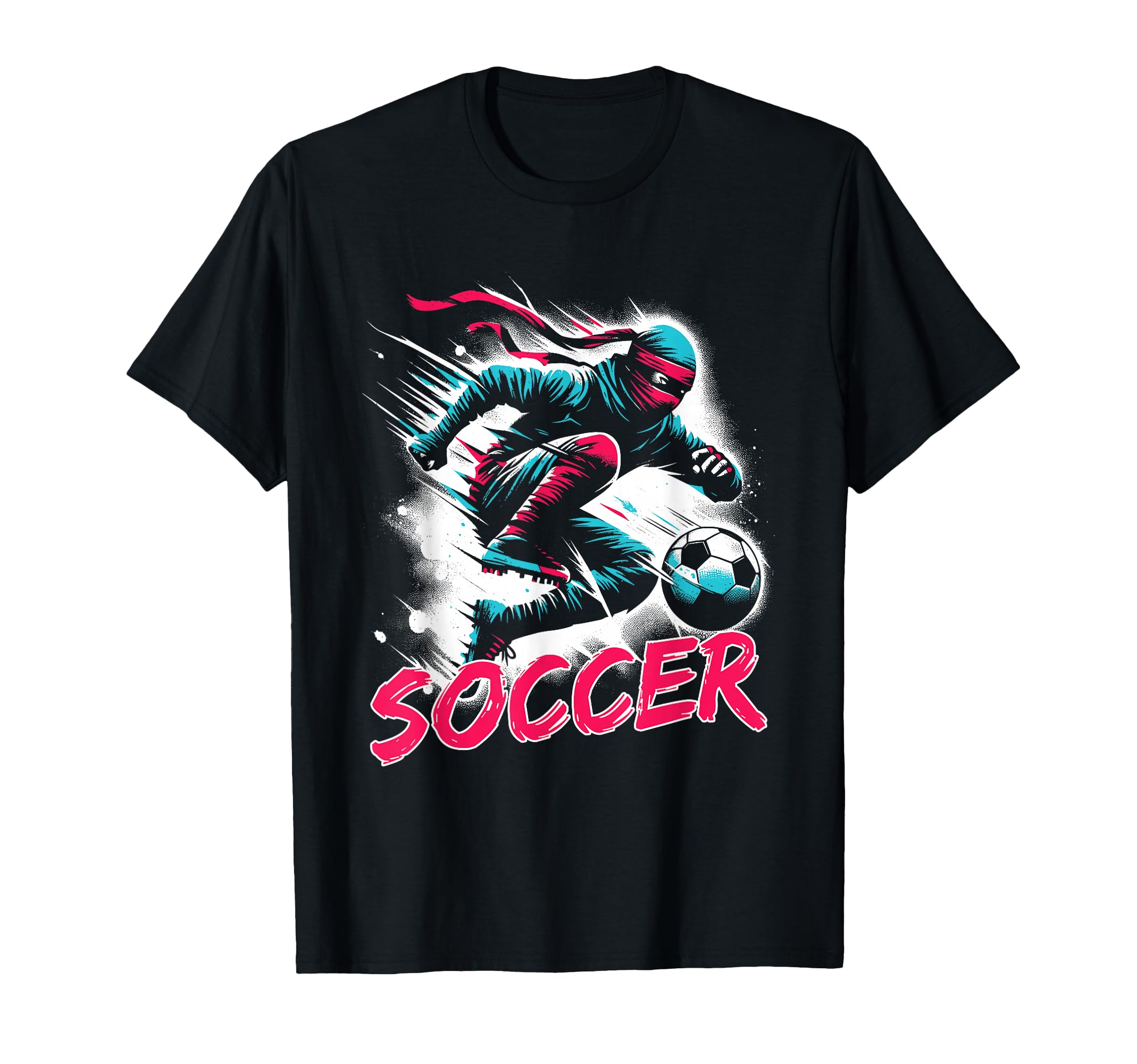 Soccer Ninja Ninja Playing Football T-Shirt - Aesthetic Graphic Unisex
