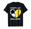 Poppy Ballers Soccer Heart Love T-Shirt - Minimalist Print Men Women